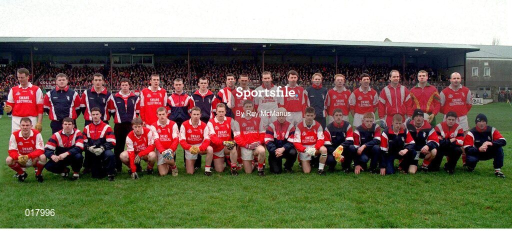 31 January 1999; The Eire Og team. Leinster Club Football Final 2nd Replay, Eire Og v Kilmacud Crokes, St. Conleth's Park, Newbridge, Co. Kildare. Picture credit: Ray McManus / SPORTSFILE