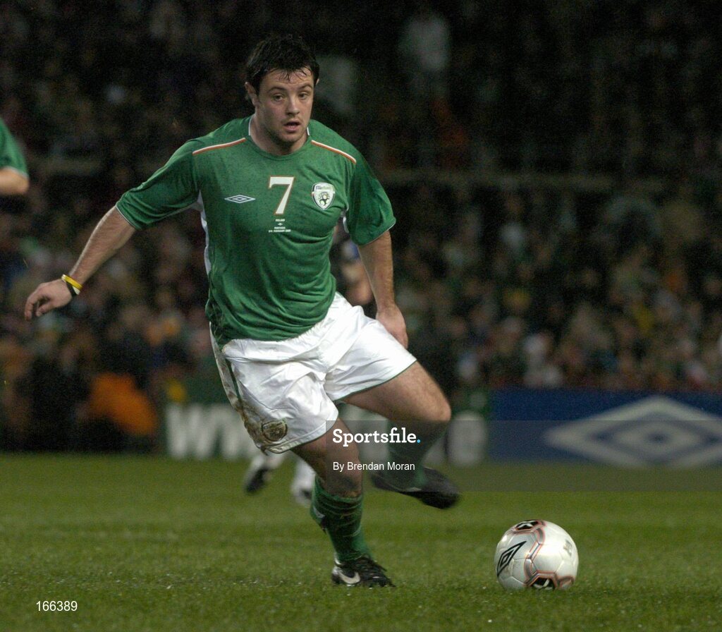 9 February 2005; Andy Reid, Republic of Ireland. International Friendly, Republic of Ireland v Portugal, Lansdowne Road, Dublin. Picture credit; Brendan Moran / SPORTSFILE