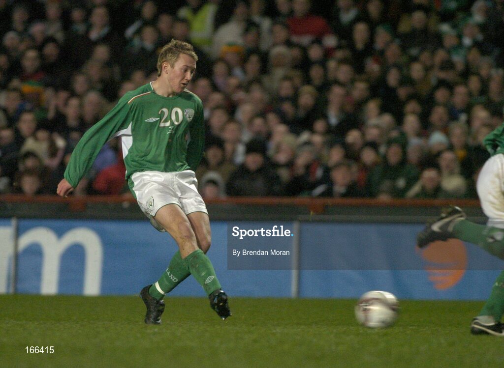 9 February 2005; Aiden McGeady, Republic of Ireland. International Friendly, Republic of Ireland v Portugal, Lansdowne Road, Dublin. Picture credit; Brendan Moran / SPORTSFILE