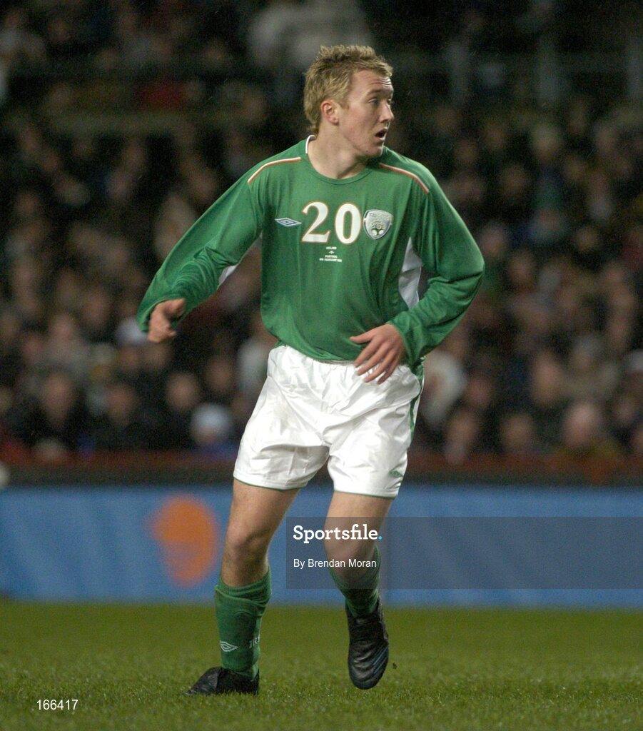 9 February 2005; Aiden McGeady, Republic of Ireland. International Friendly, Republic of Ireland v Portugal, Lansdowne Road, Dublin. Picture credit; Brendan Moran / SPORTSFILE