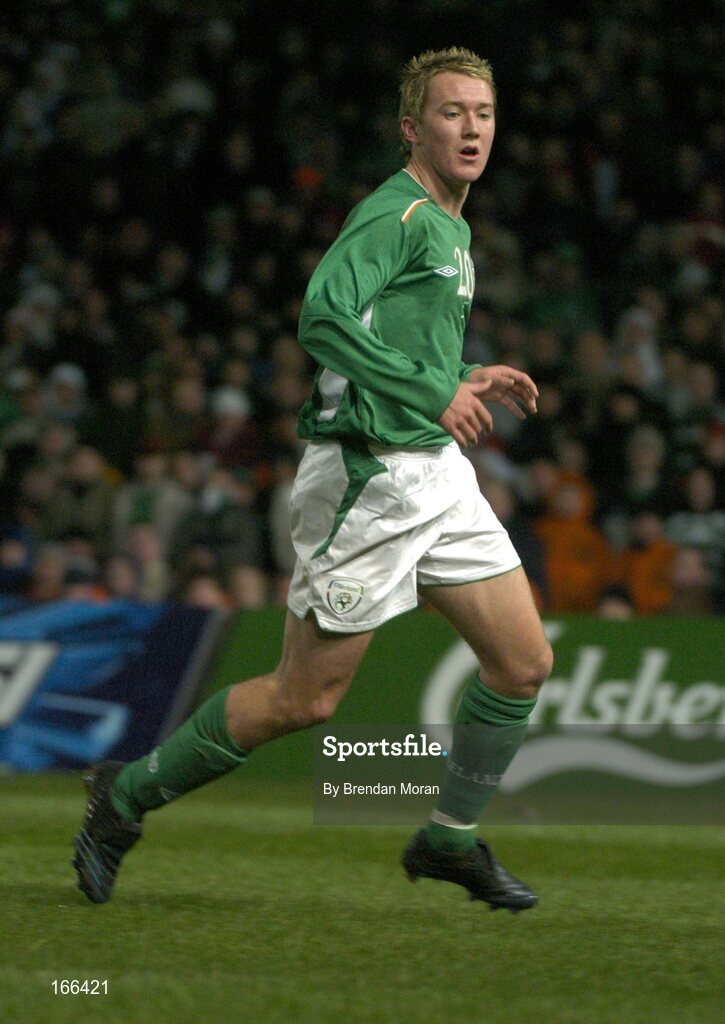 9 February 2005; Aiden McGeady, Republic of Ireland. International Friendly, Republic of Ireland v Portugal, Lansdowne Road, Dublin. Picture credit; Brendan Moran / SPORTSFILE