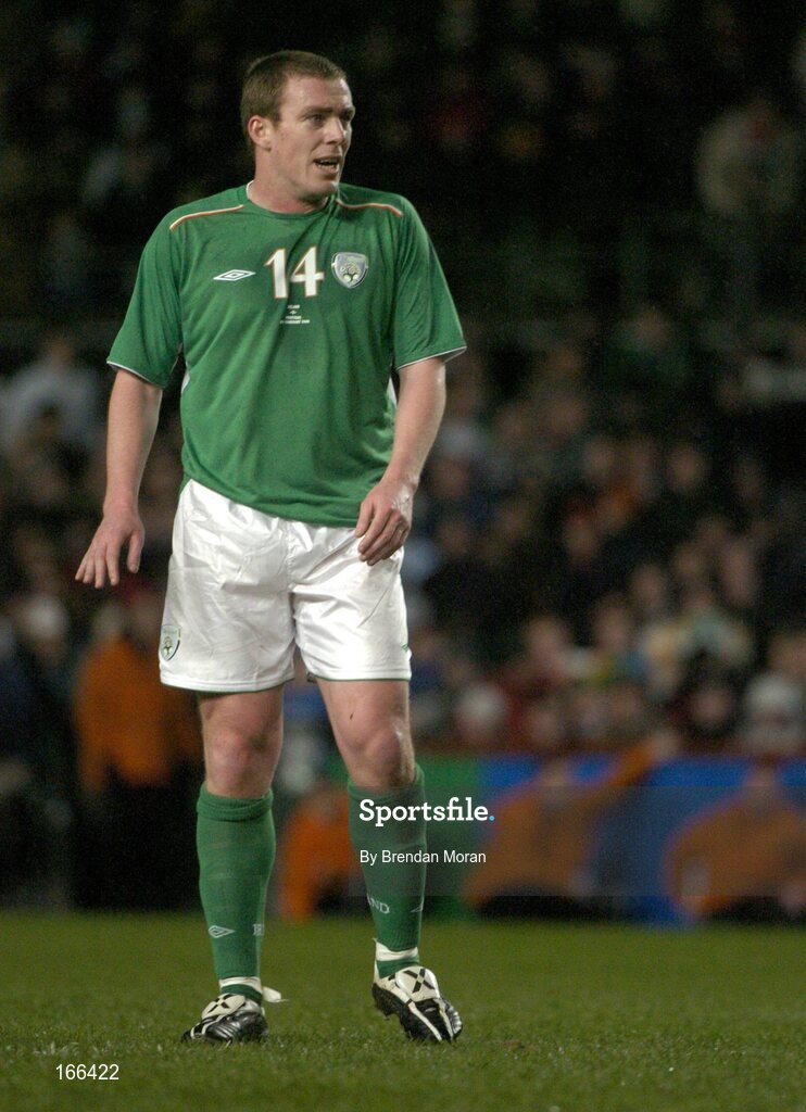 9 February 2005; Richard Dunne, Republic of Ireland. International Friendly, Republic of Ireland v Portugal, Lansdowne Road, Dublin. Picture credit; Brendan Moran / SPORTSFILE