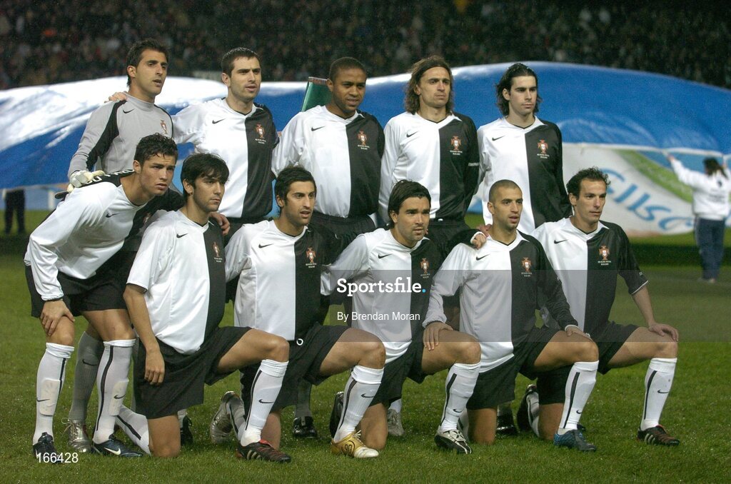 9 February 2005; The Portugal team. International Friendly, Republic of Ireland v Portugal, Lansdowne Road, Dublin. Picture credit; Brendan Moran / SPORTSFILE