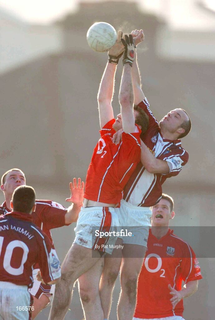 13 February 2005; Nicholas Murphy, Cork, in action against Rory O'Connell, Westmeath. Allianz National Football League, Division 1A, Westmeath v Cork, Cusack Park, Mullingar, Co. Westmeath. Picture credit; Pat Murphy / SPORTSFILE