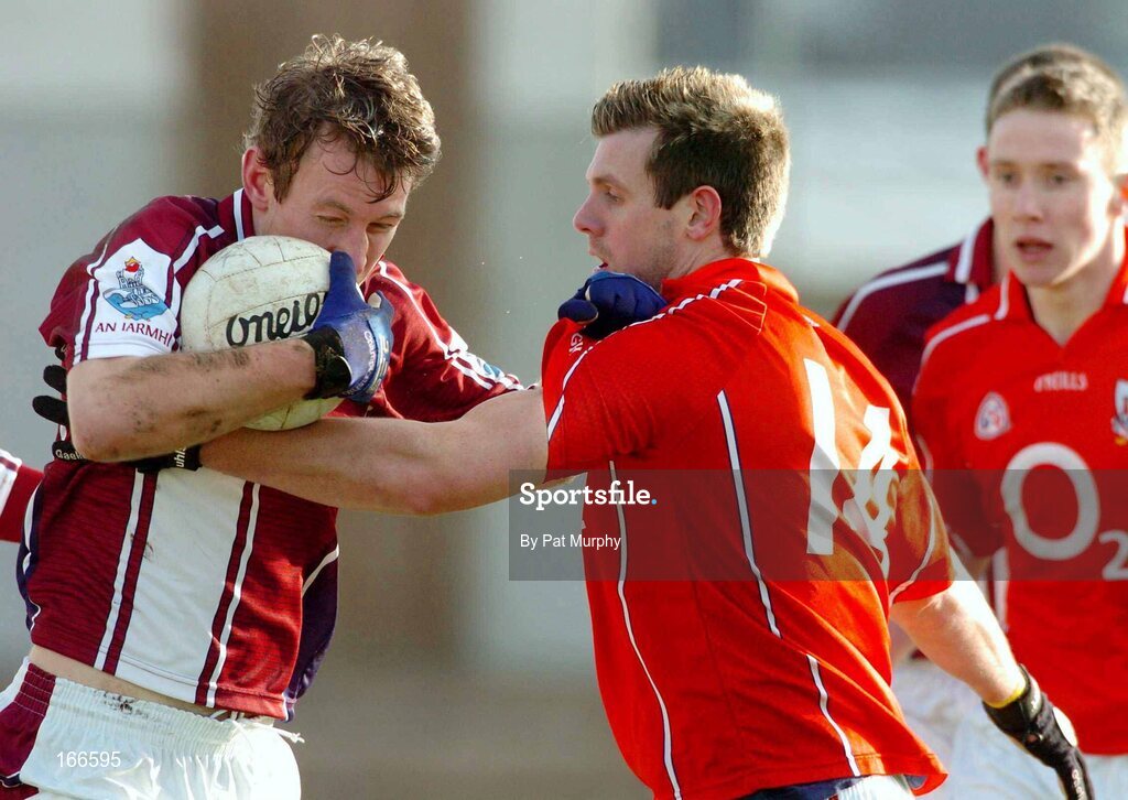 13 February 2005; David Kilmartin, Westmeath, in action against Brendan Jer O'Sullivan, Cork. Allianz National Football League, Division 1A, Westmeath v Cork, Cusack Park, Mullingar, Co. Westmeath. Picture credit; Pat Murphy / SPORTSFILE