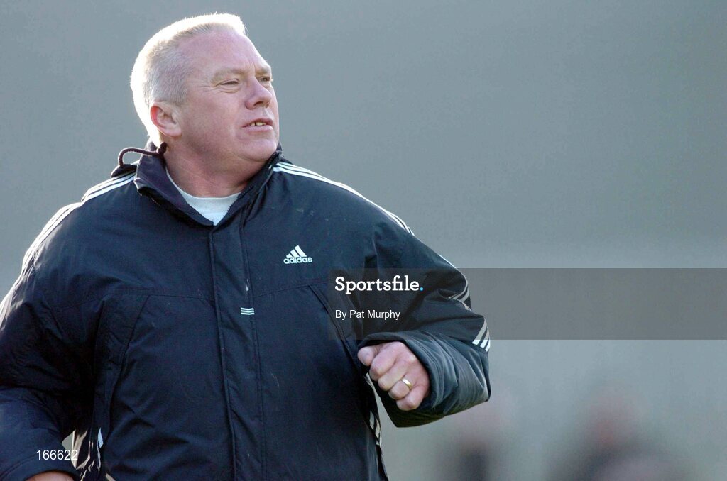 13 February 2005; Westmeath manager Paidi O'Se watches the closing stages of the game. Allianz National Football League, Division 1A, Westmeath v Cork, Cusack Park, Mullingar, Co. Westmeath. Picture credit; Pat Murphy / SPORTSFILE