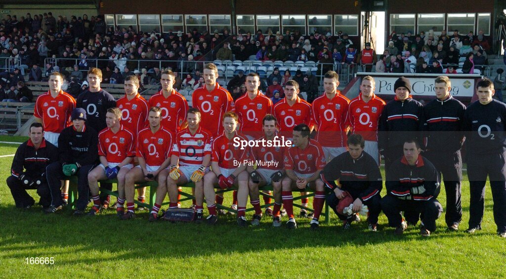 13 February 2005; The Cork panel. Allianz National Football League, Division 1A, Westmeath v Cork, Cusack Park, Mullingar, Co. Westmeath. Picture credit; Pat Murphy / SPORTSFILE