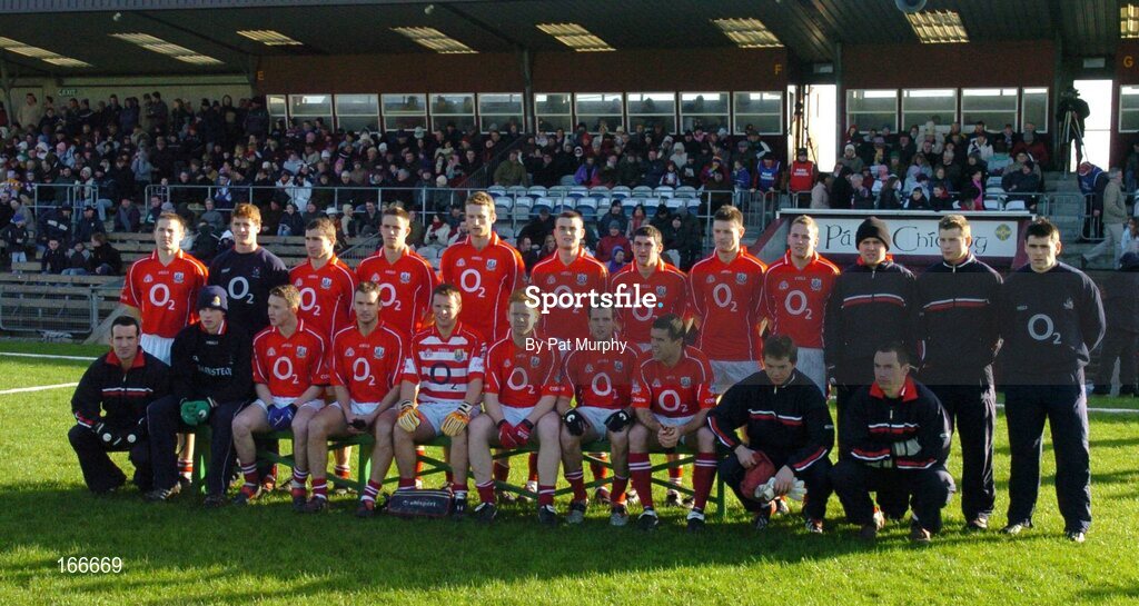 13 February 2005; The Cork panel. Allianz National Football League, Division 1A, Westmeath v Cork, Cusack Park, Mullingar, Co. Westmeath. Picture credit; Pat Murphy / SPORTSFILE