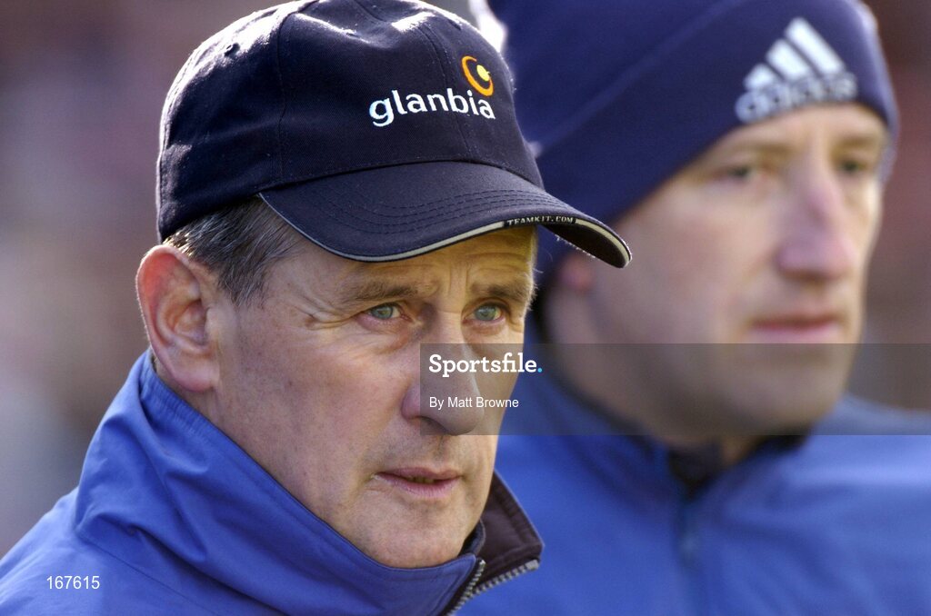 20 February 2005; Justin McCarthy, Waterford, manager and Kevin Ryan, selector pictured during the game against Kilkenny. 2005 Allianz National Hurling League, Division 1A, Waterford v Kilkenny, Walsh Park, Waterford. Picture credit; Matt Browne / SPORTSFILE