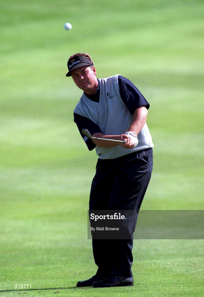 1 July 1998; Darren Clarke of Northern Ireland plays towards the 4th green during the Murphy's Irish Open Pro-Am at Druids Glen Golf Course in Wicklow. Photo by Matt Browne/Sportsfile