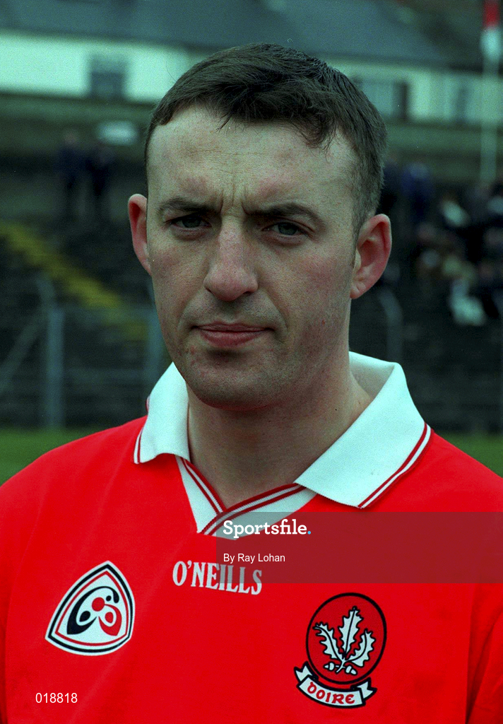 14 February 1999; Dermot Dougan of Derry during the Church and General National Football League Division 1 match between Derry and Monaghan at Celtic Park in Derry. Photo by Ray Lohan/Sportsfile