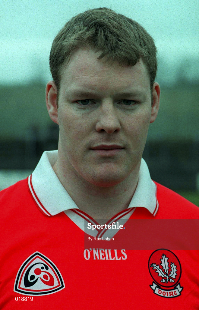 14 February 1999; Dermot Heaney of Derry during the Church and General National Football League Division 1 match between Derry and Monaghan at Celtic Park in Derry. Photo by Ray Lohan/Sportsfile