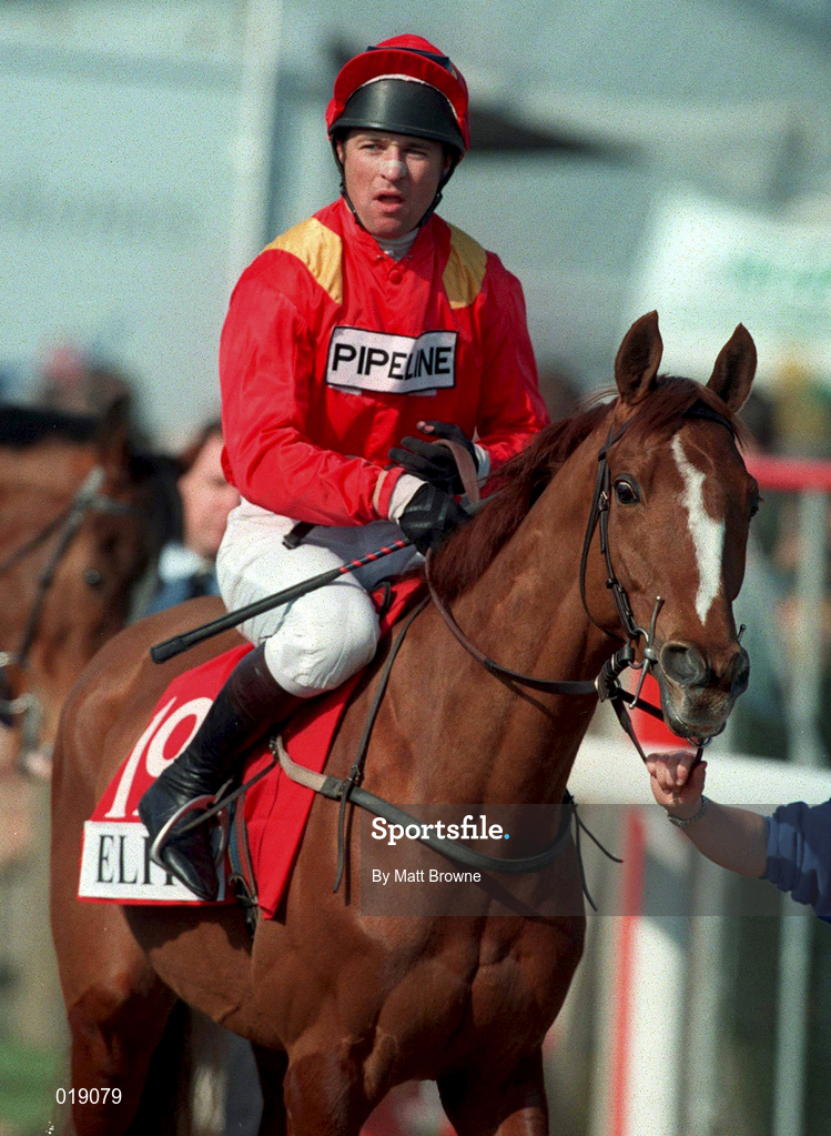 19 March 1998; Jockey Jonathan Lower, onboard The French Furze, ahead of the Elite Racing Club Triumph Hurdle on day three of the Cheltenham Festival at Prestbury Park in Cheltenham, England. Photo by Matt Browne/Sportsfile