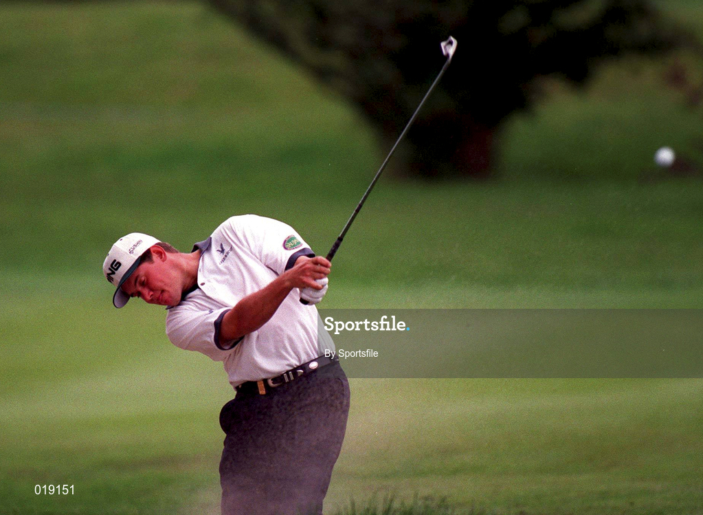 4 July 1997; Lee Westwood of England plays his second at the 7th during the second round of the Murphy's Irish Open Golf Championship at Druid's Glen Golf Club in Wicklow. Photo by David Maher/Sportsfile
