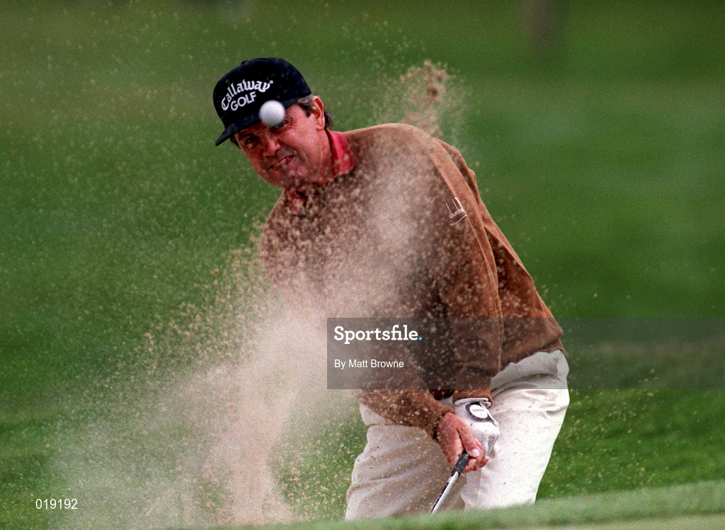 3 July 1998; Mark McNulty of Ireland chips out of a bunker on the 4th hole during the second round of the Murphy's Irish Open Golf Championship at Druid's Glen Golf Club in Wicklow. Photo by Matt Browne/Sportsfile