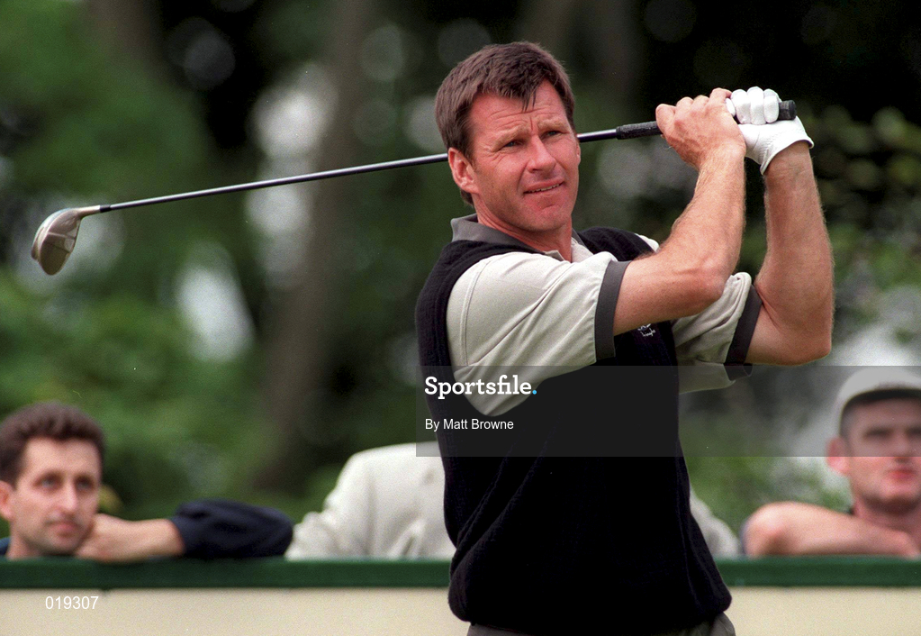 1 July 1998; Nick Faldo of England tees off on the 10th hole during the Murphy's Irish Open Pro-Am at Druids Glen Golf Course in Wicklow. Photo by Matt Browne/Sportsfile