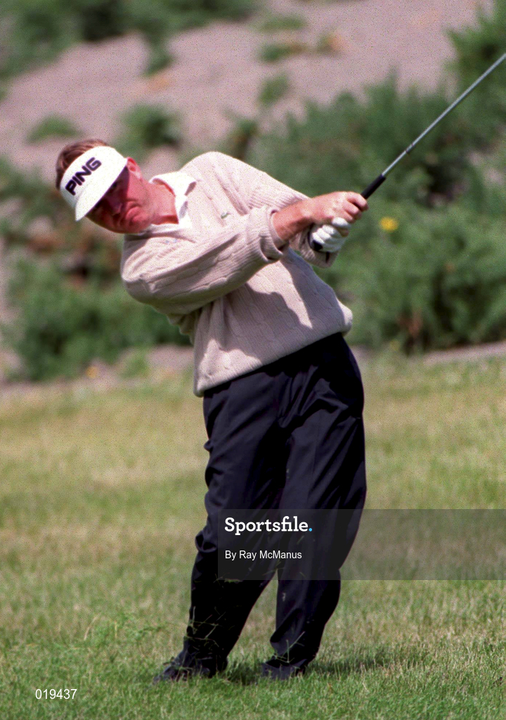 4 July 1996; Philip Walton of Ireland plays from a bunker during the first round of the Murphy's Irish Open Golf Championship at Druid's Glen in Wicklow. Photo by Ray McManus/Sportsfile