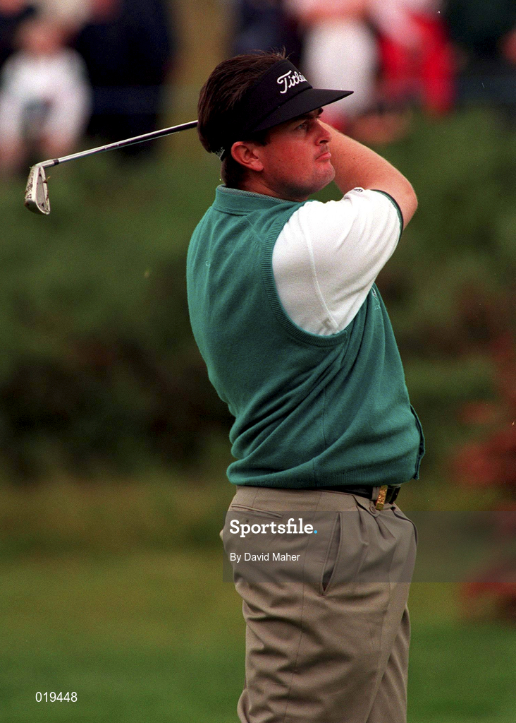 4 July 1997; Raymond Burns of Northern Ireland during the second round of the Murphy's Irish Open Golf Championship at Druid's Glen Golf Club in Wicklow. Photo by David Maher/Sportsfile