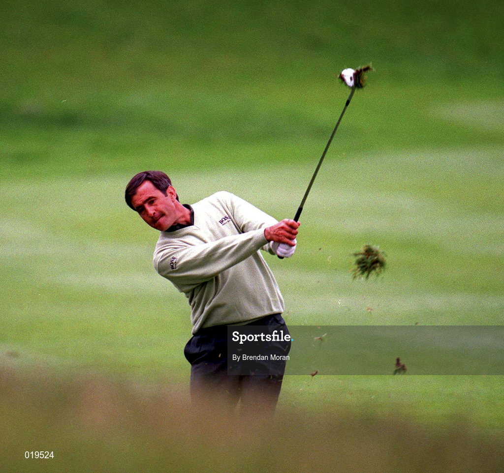 4 July 1997; Seve Ballesteros of Spain plays from the rough during the second round  of the Murphy's Irish Open Golf Championship at Druid's Glen Golf Club in Wicklow. Photo by Brendan Moran/Sportsfile