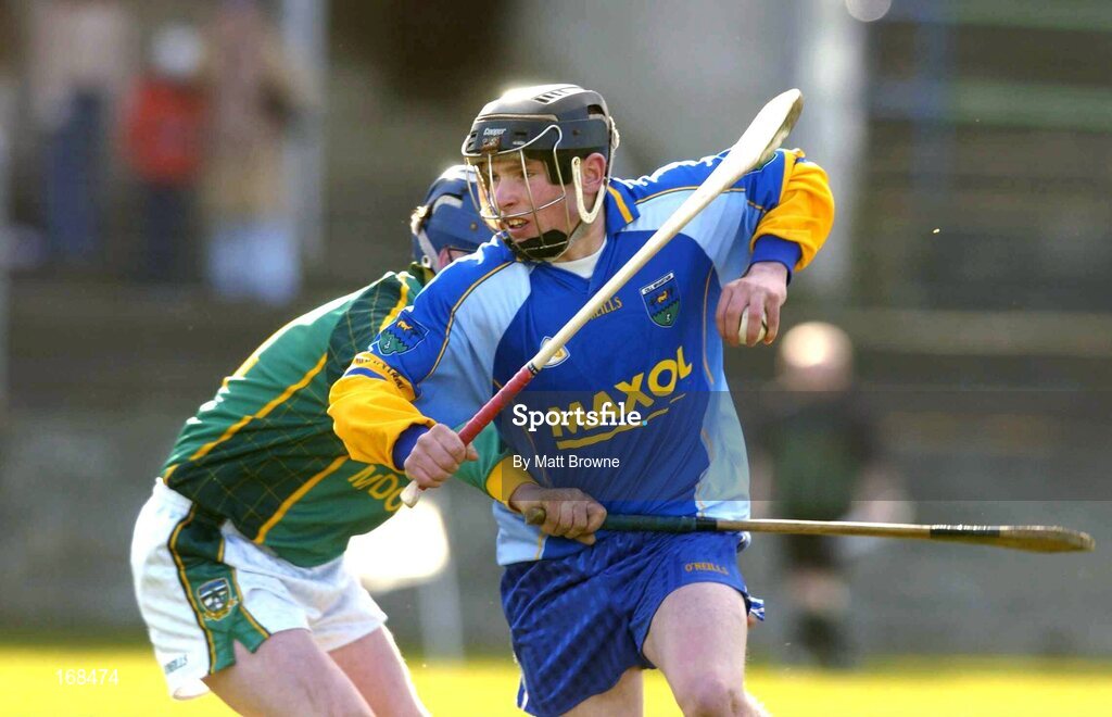 5 March 2005; Andy O'Brien, Wicklow, in action against Anto O'Neill, Meath. Allianz National Hurling League, Division 2B, Wicklow v Meath, Pearse Park, Arklow, Co. Wicklow. Picture credit; Matt Browne / SPORTSFILE