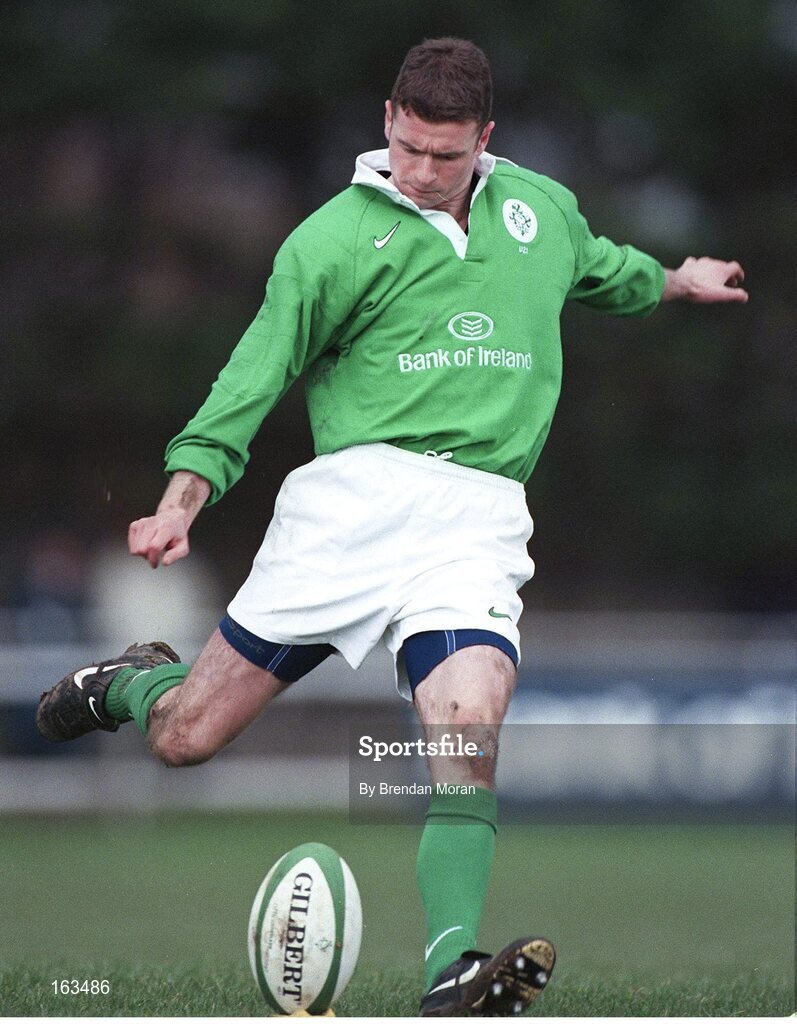 5 March 1999; Geordan Murphy, Ireland U21. Bank of Ireland U21 Rugby International, Ireland U21 v England U21, Templeville Road, Dublin. Picture credit: Brendan Moran / SPORTSFILE
