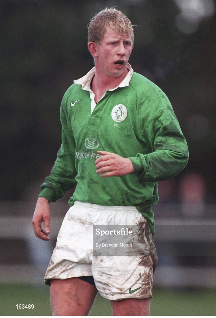 5 March 1999; Leo Cullen, Ireland U21. Bank of Ireland U21 Rugby International, Ireland U21 v England U21, Templeville Road, Dublin. Picture credit: Brendan Moran / SPORTSFILE