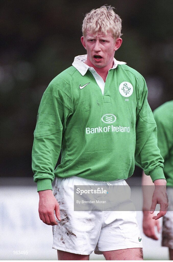 5 March 1999; Leo Cullen, Ireland U21. Bank of Ireland U21 Rugby International, Ireland U21 v England U21, Templeville Road, Dublin. Picture credit: Brendan Moran / SPORTSFILE