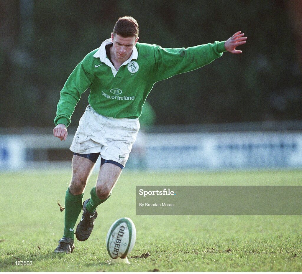 5 March 1999; Geordan Murphy, Ireland U21. Bank of Ireland U21 Rugby International, Ireland U21 v England U21, Templeville Road, Dublin. Picture credit: Brendan Moran / SPORTSFILE