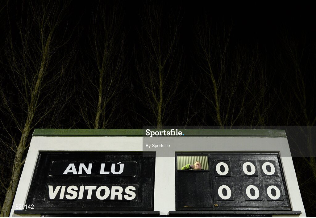 4 January 2014; Gene McCartney, from the Geraldines GAA Club, keeps watch on the game. Bord na Mona O'Byrne Cup, Group D, Round 1, Louth v DCU, Páirc Séamus Mhic hEochaidh, Haggardstown, Co Louth. Photo by Sportsfile