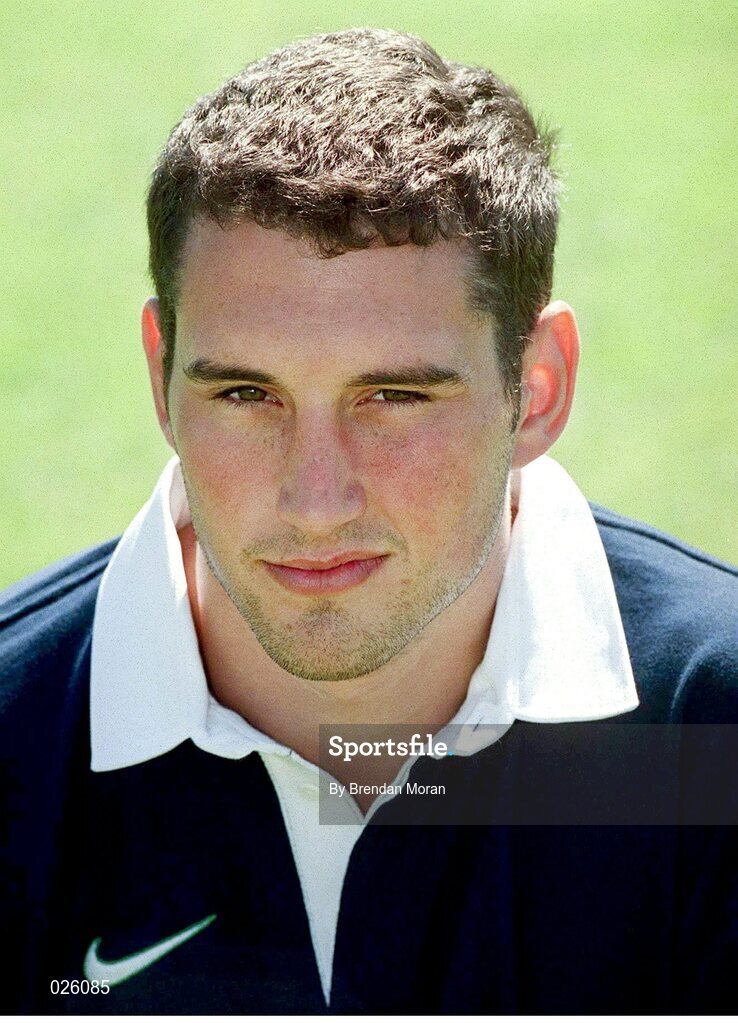 12 July 1999; Michael Haslett, Ireland. Ireland Rugby Squad head shots. Picture credit: Brendan Moran / SPORTSFILE