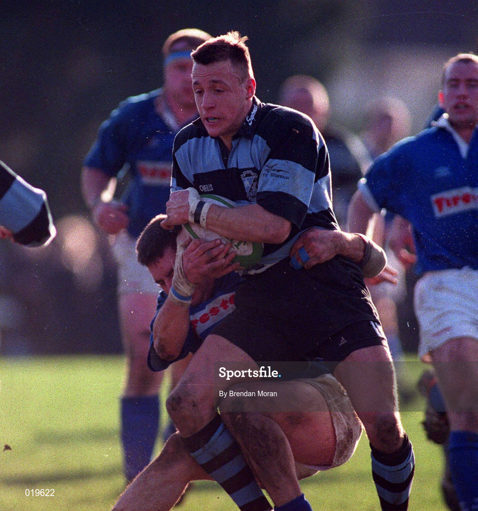 13 February 1999; Andrew Thompson of Shannon RFC during the AIB All-Ireland League Division 1 match between St Mary's College and Shannon RFC at Templeville Road in Dublin. Photo by Brendan Moran/Sportsfile