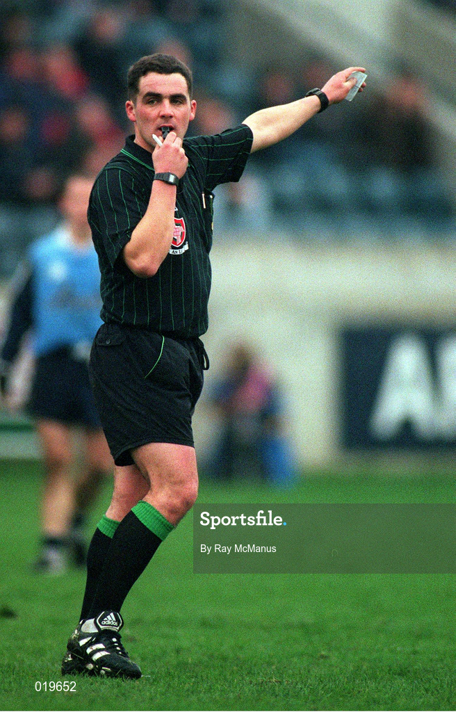 30 January 1999; Referee Bob Dennehy during the O'Byrne Cup Semi-Final match between Dublin and Westmeath at Parnell Park in Dublin. Photo by Ray McManus/Sportsfile