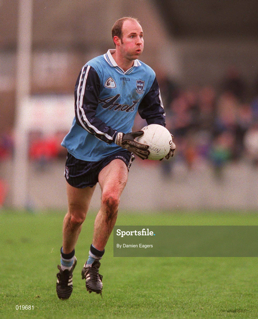 14 February 1999; Brian Stynes of Dublin during the Church & General National Football League Division 1 match between Dublin and Leitrim at Parnell Park in Dublin. Photo by Damien Eagers/Sportsfile
