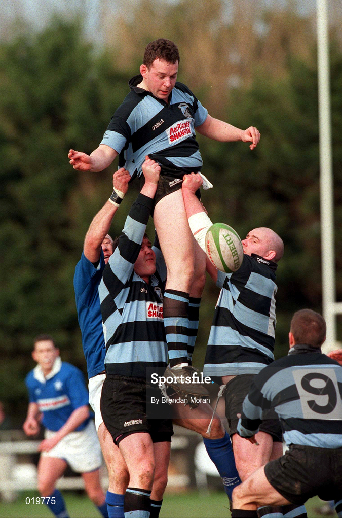 13 February 1999; Darragh Kirby of Shannon RFC during the AIB All-Ireland League Division 1 match between St Mary's College and Shannon RFC at Templeville Road in Dublin. Photo by Brendan Moran/Sportsfile