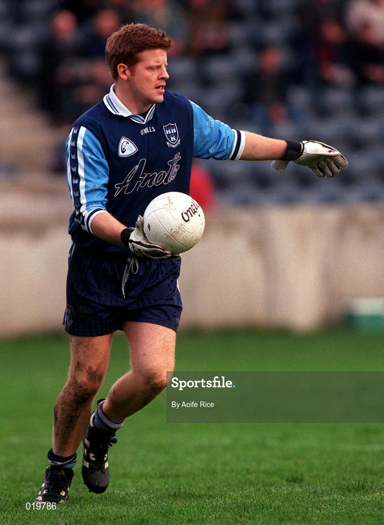 30 January 1999; David Byrne of Dublin during the O'Byrne Cup Semi-Final match between Dublin and Westmeath at Parnell Park in Dublin. Photo by Aoife Rice/Sportsfile
