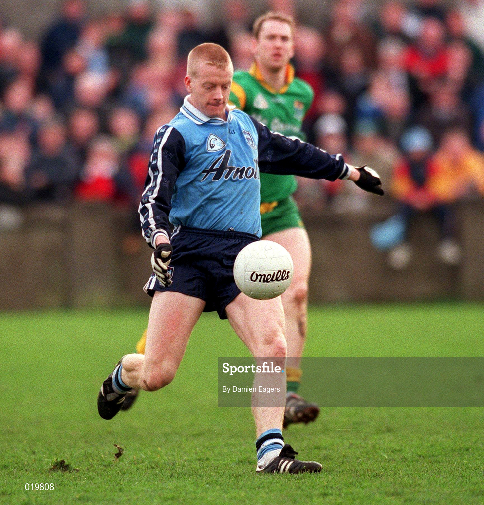 14 February 1999; Declan Darcy of Dublin during the Church & General National Football League Division 1 match between Dublin and Leitrim at Parnell Park in Dublin. Photo by Damien Eagers/Sportsfile