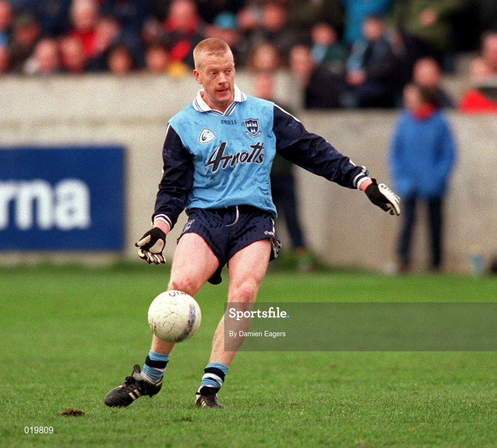 14 February 1999; Declan Darcy of Dublin during the Church & General National Football League Division 1 match between Dublin and Leitrim at Parnell Park in Dublin. Photo by Damien Eagers/Sportsfile