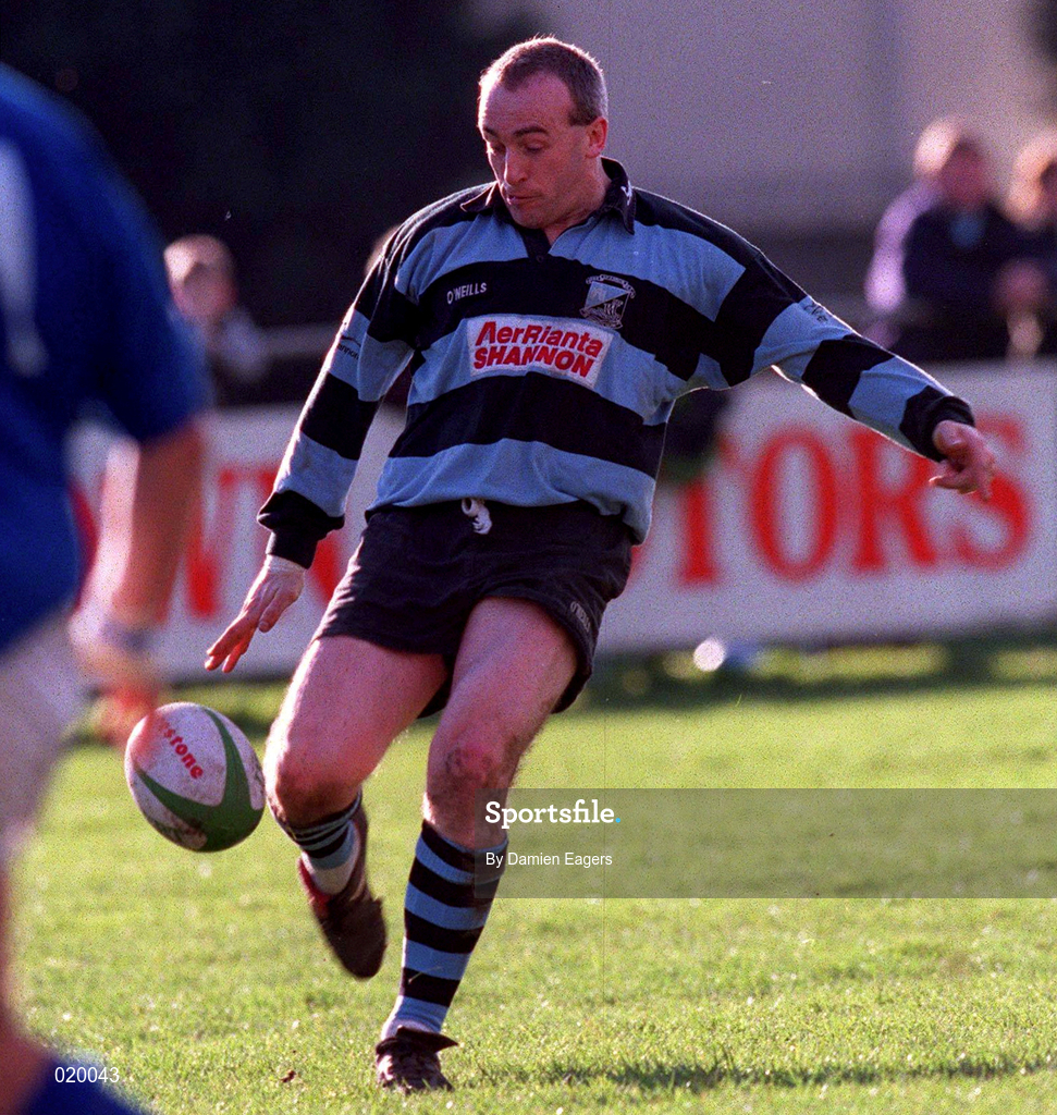 13 February 1999; Jim Galvin of Shannon RFC during the AIB All-Ireland League Division 1 match between St Mary's College and Shannon RFC at Templeville Road in Dublin. Photo by Damien Eagers/Sportsfile