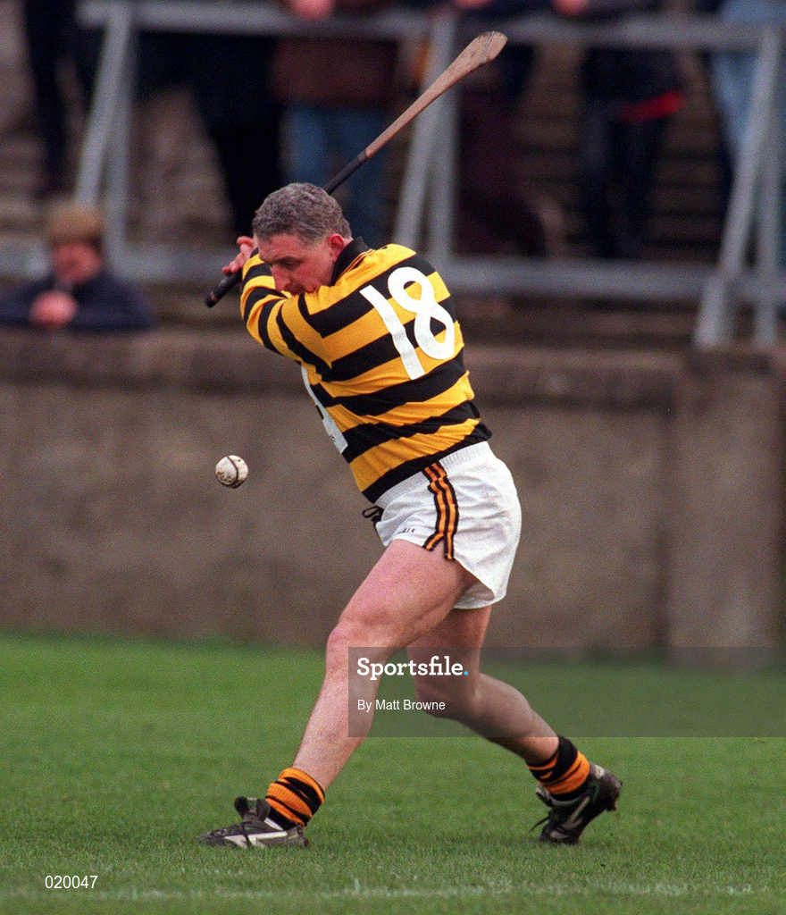 28 February 1999; Jimmy Holohan of Rathnure during the AIB All-Ireland Senior Club Hurling Championship Semi-Final match between Rathnure and Ballygalget at Parnell Park in Dublin. Photo by Matt Browne/Sportsfile