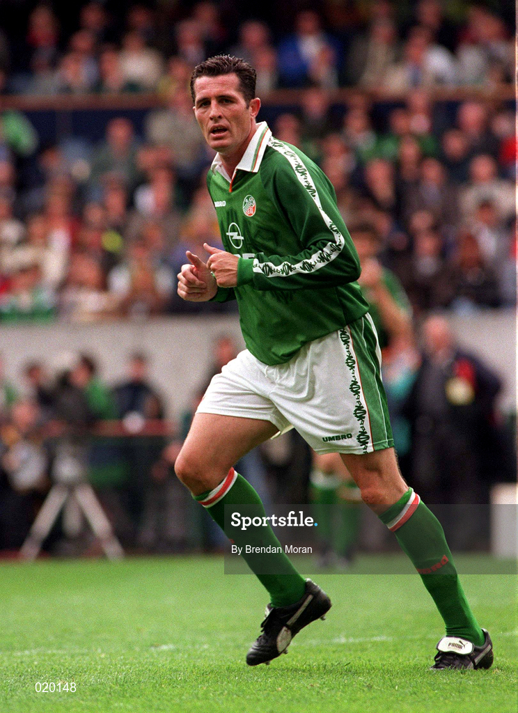 26 May 1996; Liam O'Brien of Republic of Ireland during the Mick McCarthy Testimonial match between Republic of Ireland XI and Celtic at Lansdowne Road in Dublin. Photo by Brendan Moran/Sportsfile