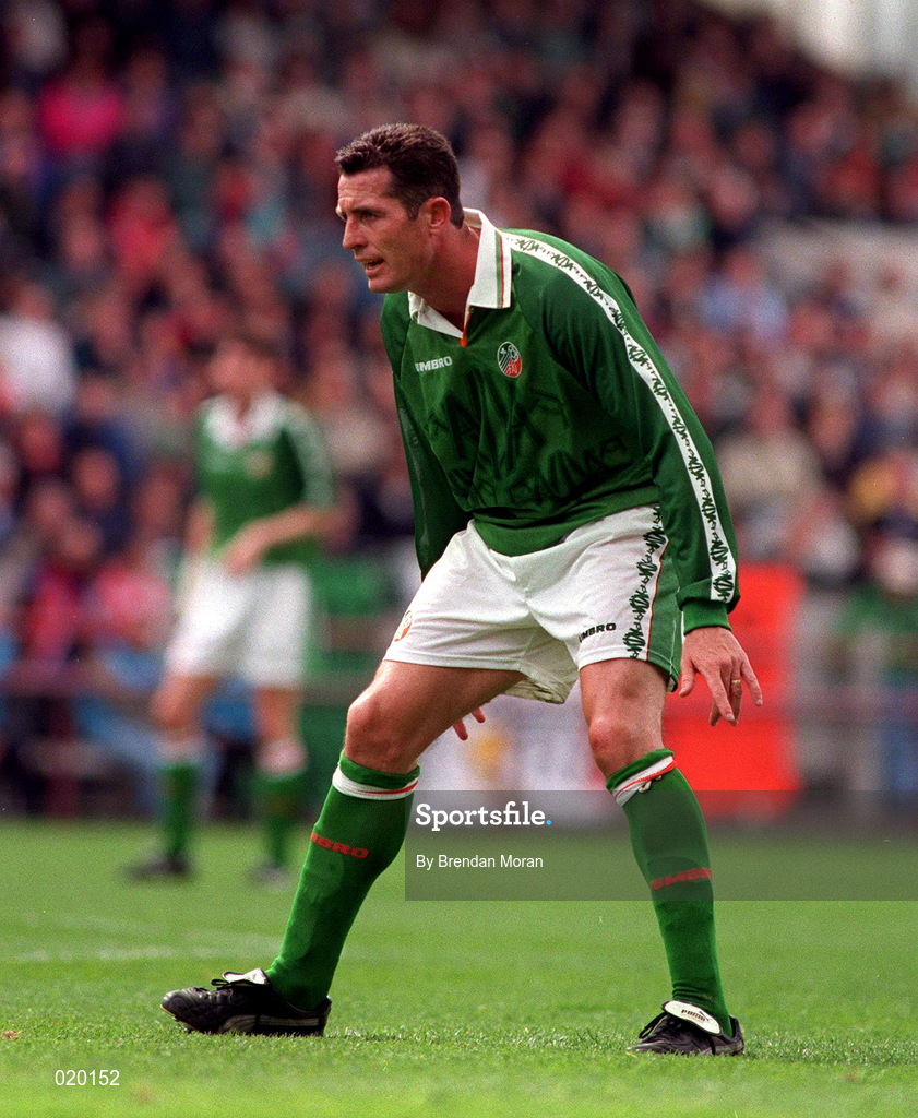 2 June 1996; Liam O'Brien of Republic of Ireland during the international friendly match between Republic of Ireland and Croatia at Lansdowne Road in Dublin. Photo by Brendan Moran/Sportsfile