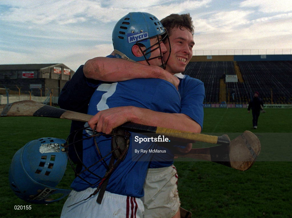 21 February 1999; Donal Cahill and Loran Hassett of St Joseph's Doora Barefield celebrate following the AIB All-Ireland Senior Club Hurling Championship Semi-Final match between St Joseph's Doora Barefield and Athenry at Semple Stadium in Thurles, Tipperary. Photo by Ray McManus/Sportsfile