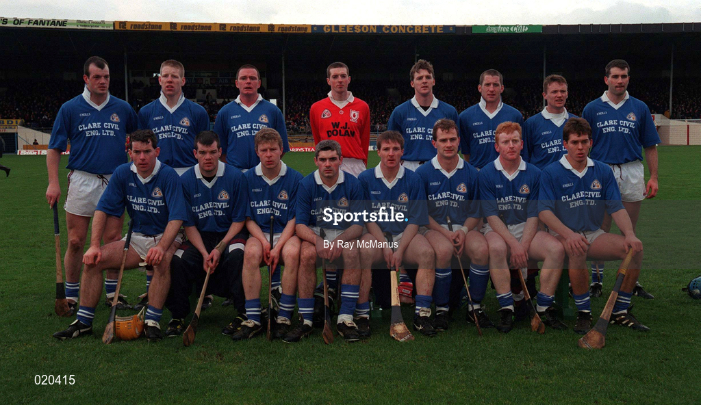 21 February 1999; The St Joseph's Doora Barefield team ahead of the AIB All-Ireland Senior Club Hurling Championship Semi-Final match between St Joseph's Doora Barefield and Athenry at Semple Stadium in Thurles, Tipperary. Photo by Ray McManus/Sportsfile
