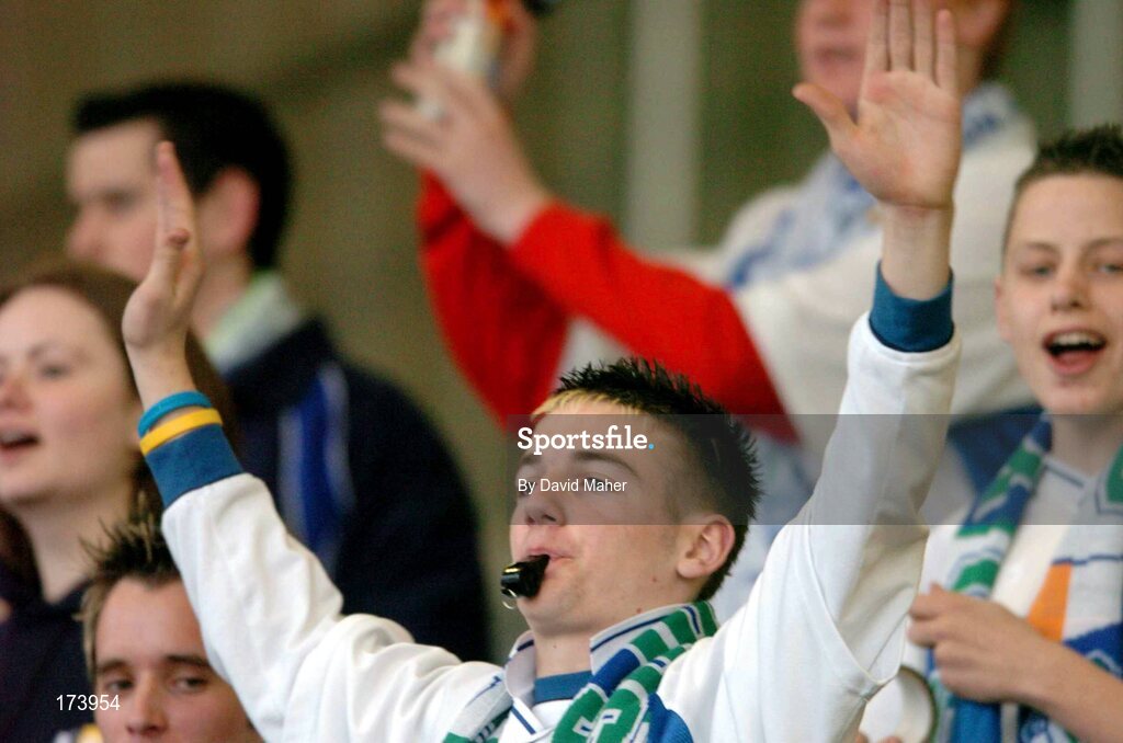22 April 2005; Finn Harps supporters cheer on their team. eircom League, Premier Division, Bohemians v Finn Harps, Dalymount Park, Dublin. Picture credit; David Maher / SPORTSFILE