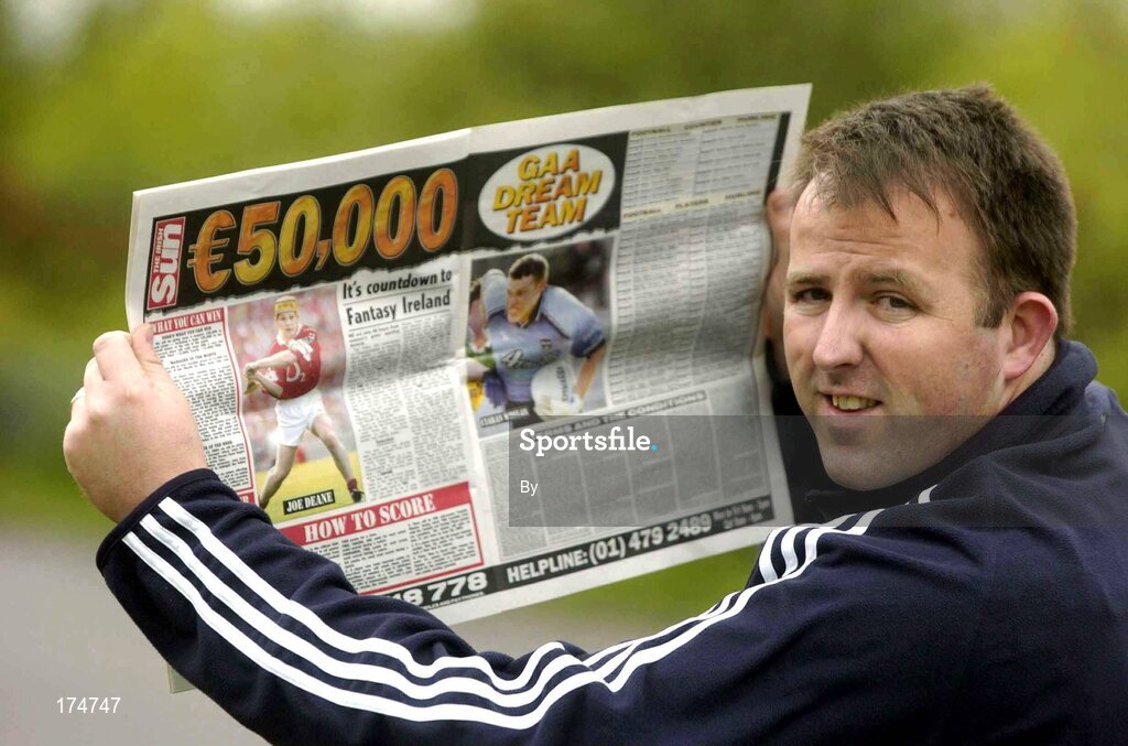 7 May 2004; Cork's Colin Corkery picks his team for the Irish Sun 50,000 Euro GAA Dream Team Competition. Picture credit; SPORTSFILE