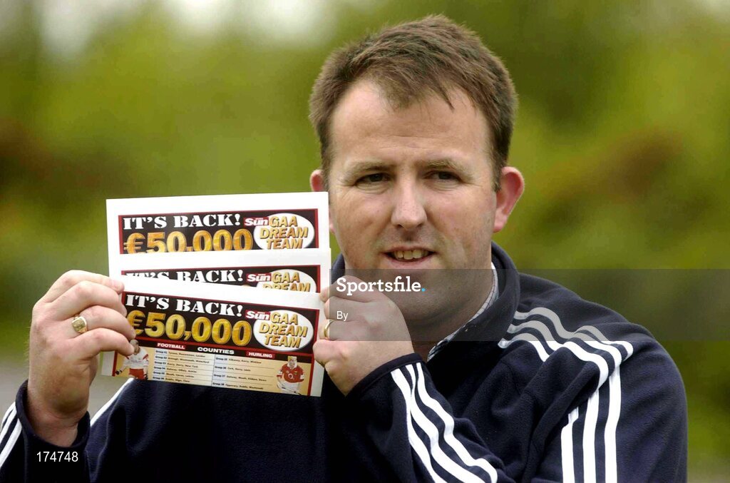 7 May 2004; Cork's Colin Corkery picks his team for the Irish Sun 50,000 Euro GAA Dream Team Competition. Picture credit; SPORTSFILE