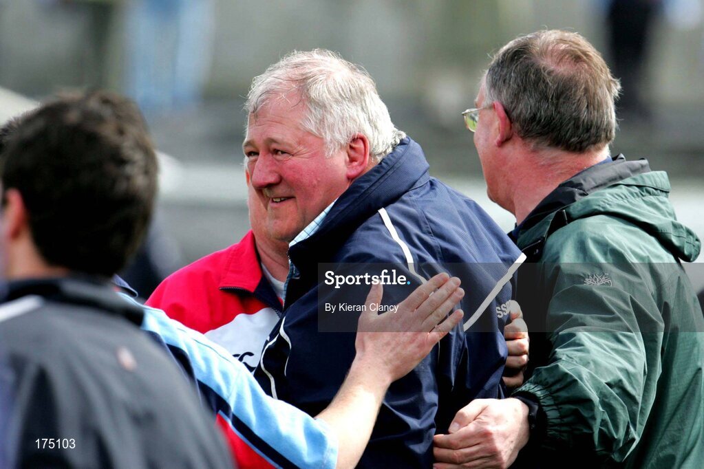 30 April 2005; D C Gillsepie, Belfast Harlequins coach, after victory over Garryowen. AIB All Ireland League 2004-2005, Division 1 Semi-Final, Garryowen v Belfast Harlequins, Dooradoyle, Limerick. Picture credit; Kieran Clancy / SPORTSFILE