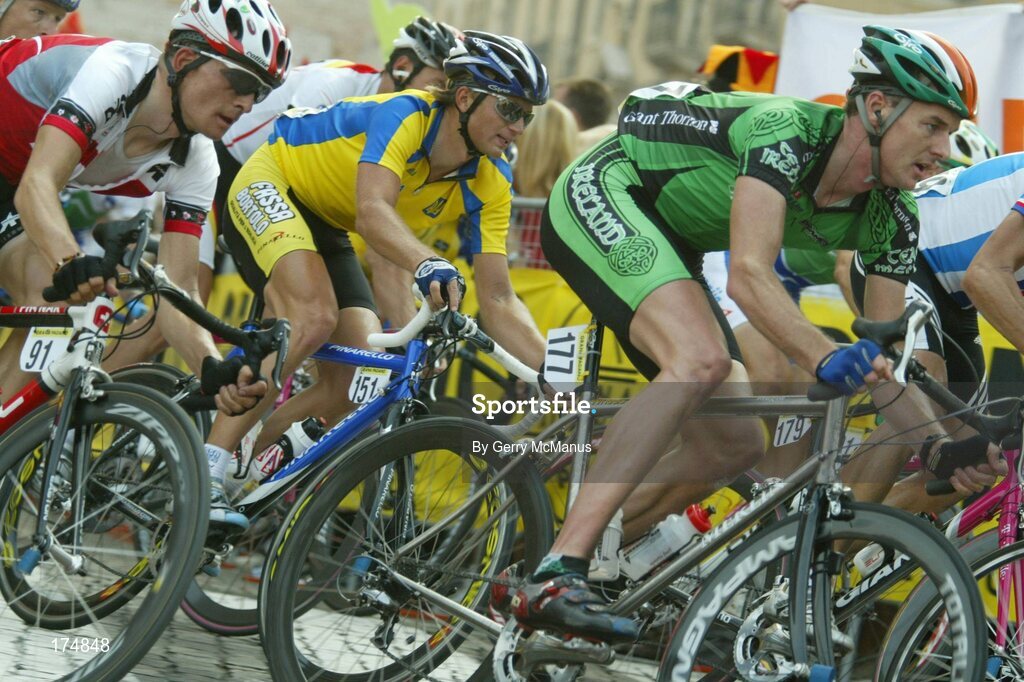 3 October 2004; Ireland's David McCann (177) in action during the Elite Men's Road Race. World Road Cycling Championship, Bardolino, Verona, Italy. Picture credit; Gerry McManus / SPORTSFILE