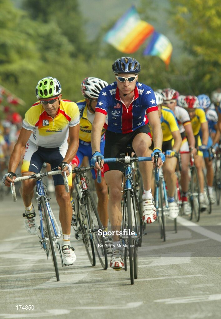 3 October 2004; Christopher Baldwin of the USA in action during the Elite Men's Road Race. World Road Cycling Championship, Bardolino, Verona, Italy. Picture credit; Gerry McManus / SPORTSFILE