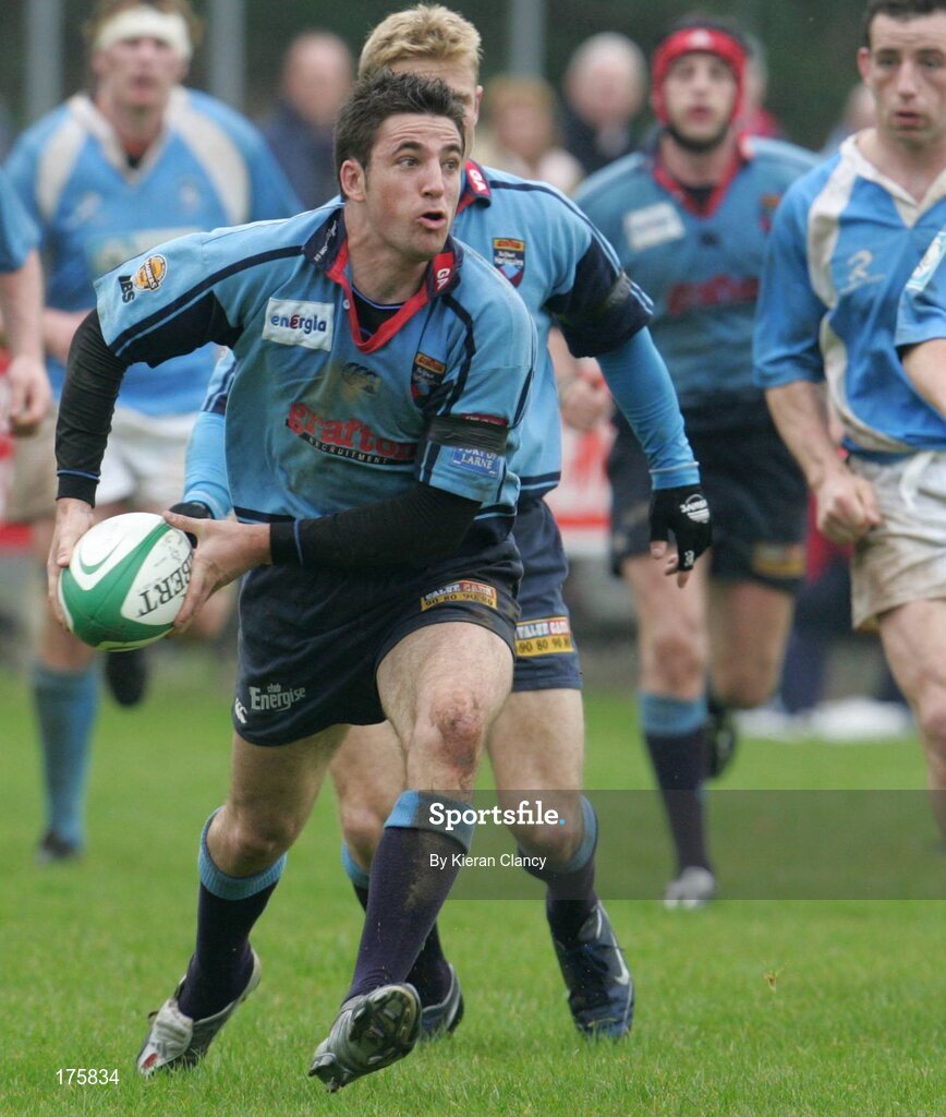 30 April 2005; Ian Humphreys, Belfast Harlequins. AIB All Ireland League 2004-2005, Division 1 Semi-Final, Garryowen v Belfast Harlequins, Dooradoyle, Limerick. Picture credit; Kieran Clancy / SPORTSFILE